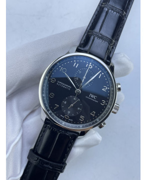 (준비완료/특급배송)NO.3843/ZF공장 V3 IWC IW3716 포루트기저 블랙다이얼 가죽
