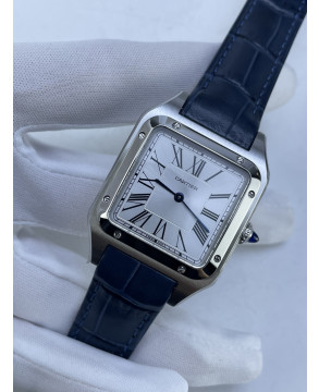 (준비완료/특급배송)NO.3899/AF공장 산토스31MM 실버다이얼 블루악어가죽스트랩